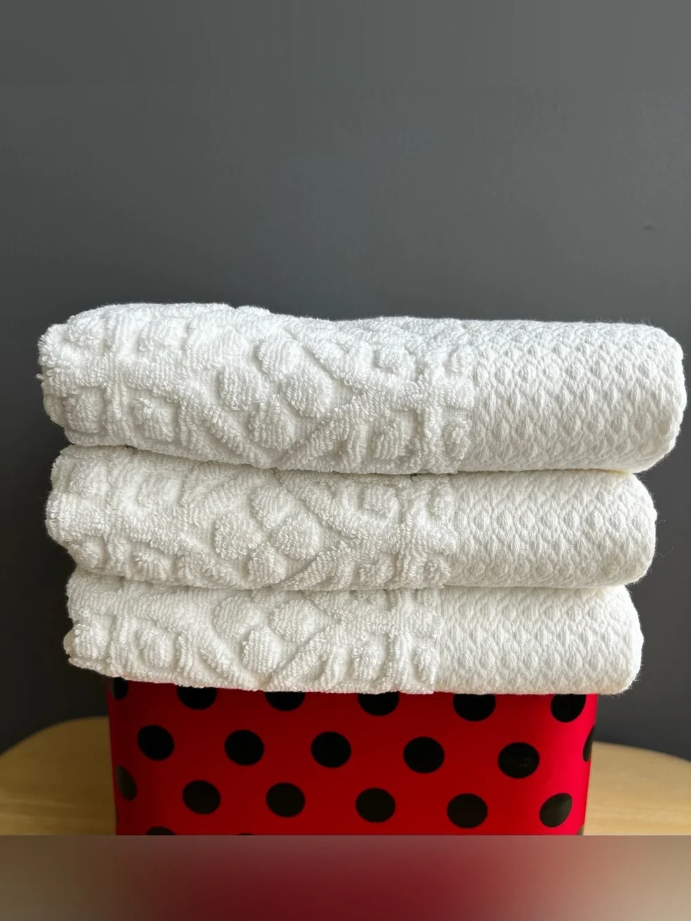 3 Premier Collection White Hand Towels by Dost are NWT
